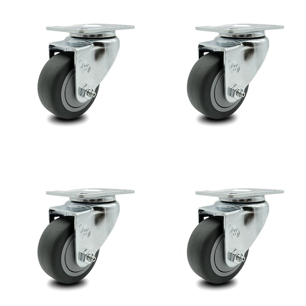 Cambro 60005 Ingredient Bin and Camcrisper Swivel Caster Replacement Set - SCC